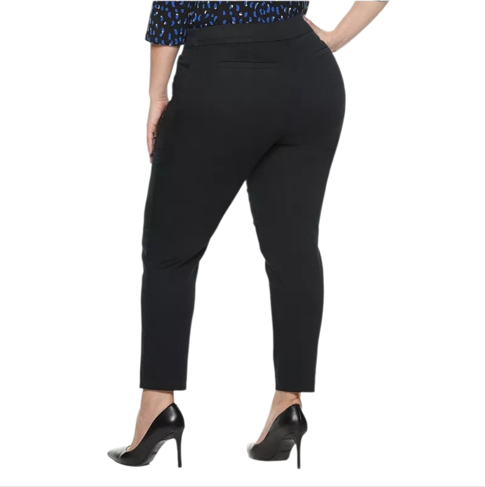 Evri Midrise Jegging Ankle Pants Black Womens Plus Size 16 W S - Picture 2 of 11
